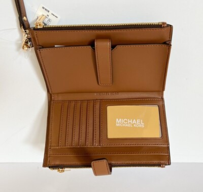 Michael Kors Jet Set Travel Double Zip Wristlet - Vanilla for sale 