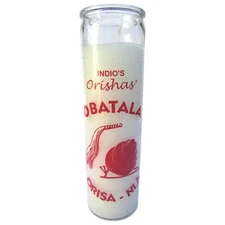 Obatala Veladora Blanca Santeria / Orisha Obatala Spiritual Candle White