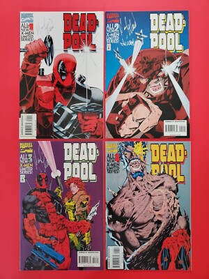 Deadpool #1-#4 (NM) Signed 5x: Mark Waid (#1-#4), Signed: Lee Weeks (#2) 1994 
