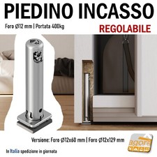PIEDI PIEDINO REGOLABILE PER MOBILI INCASSO REKORD D12x60-129 SPALLA ARMADIO