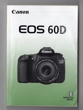 Canon EOS 60D Digital Camera Genuine Instruction Manual / User Guide In English