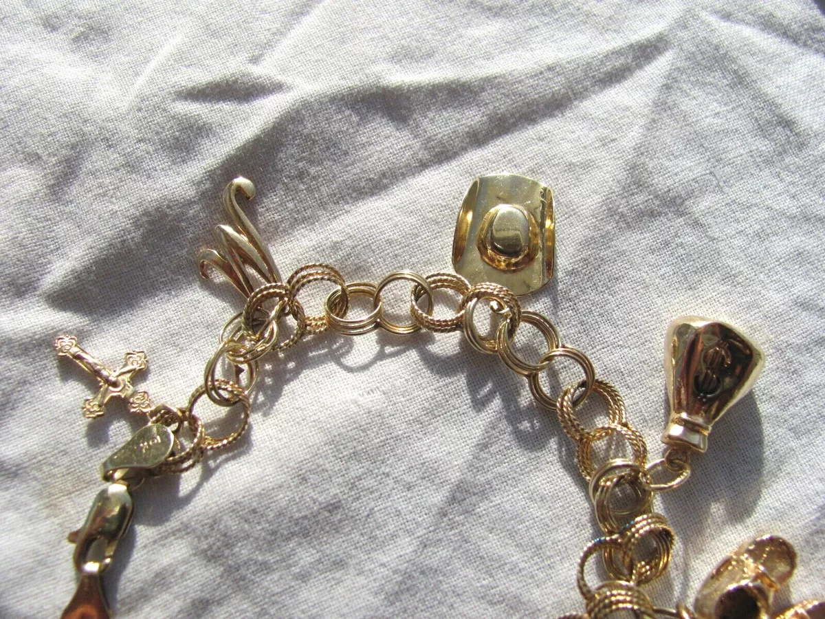 Vintage 14kt gold store charm bracelet