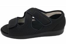 OrtoMed Klettsandale Senioren Schwarz Sandale Verband Mesh