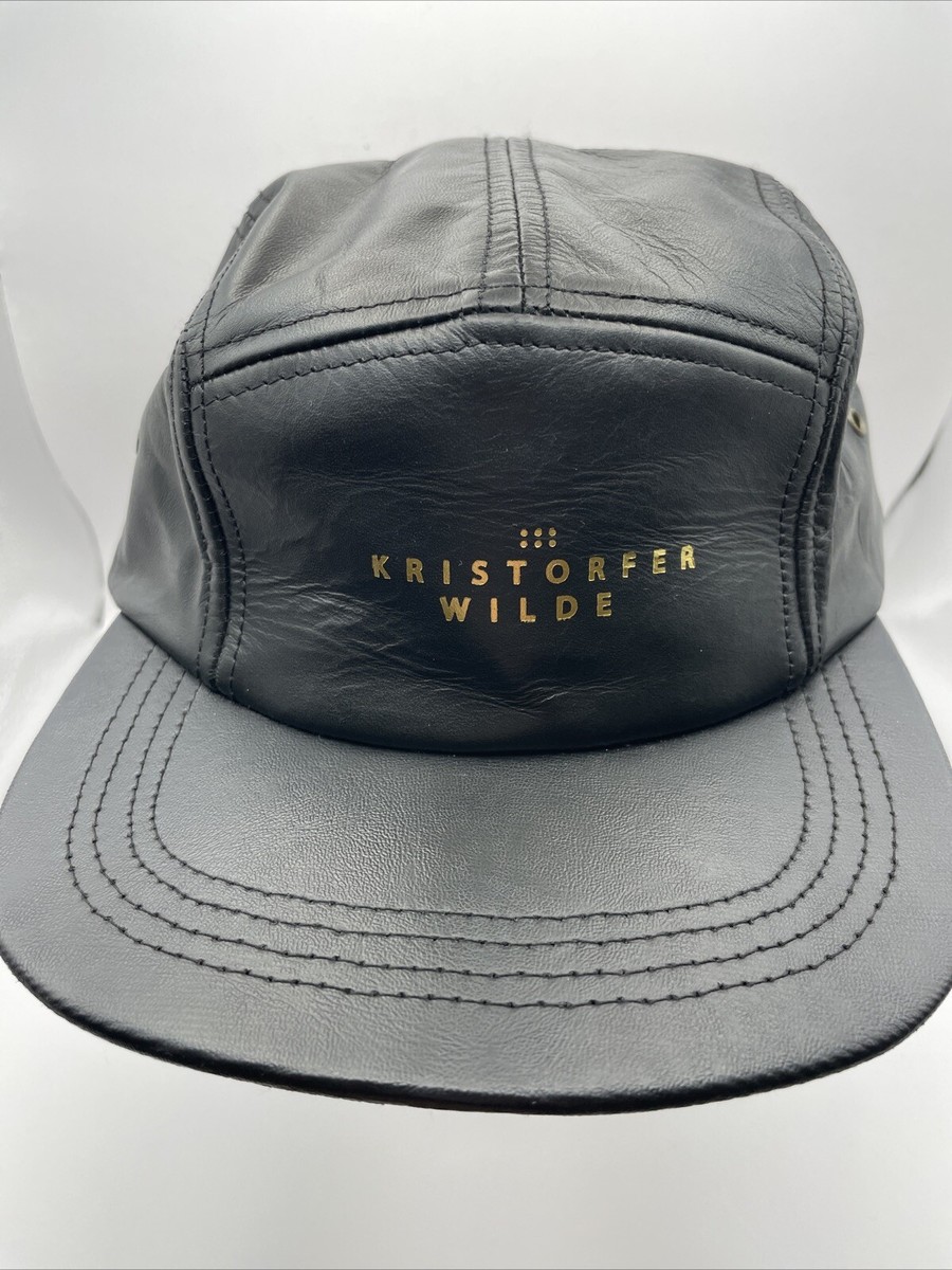 50s レザーキャップ KRISTORFER WILDE Genuine Leather 5 Panel Hat Cap Designer