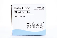 100 Blunt Dispensing Needle Syringe Blunt Tip 23 Ga x 1" Luer Lock (Sterile)