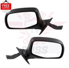 New Manual Mirrors Chrome Left Right Side For 1992-1996 Ford F-series Bronco