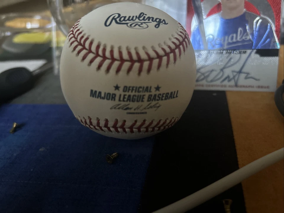 Billy Butler Autographed MLB Rawlings Baseball And Card Royals, A’s - Image 3 of 4