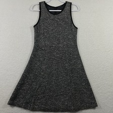 J. Crew Tweed Sleeveless Dress Womens Size 10 Black Gray.