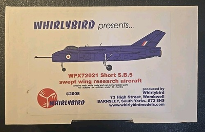 #ad Whirlybird Short S.B.5 WPX72021 Vacuform Model Kit NIB 1 72 US Seller $42.29