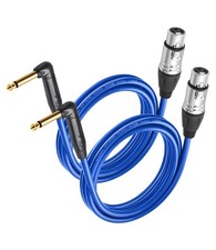 2Pack XLR Female to 1/4 TS Right Angle,6.35mm Mono 1/4 TS Right Angle to 3Pin...