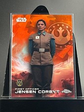 2025 Topps Chrome StarWars Orange Sapphire FIRST OFFICER JENSEN CORBYT Card 3/25