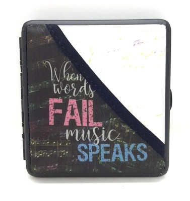 MonsterSmoking When Words Fail King Size Cigarette Case W/ Front Spandex Pocket