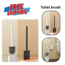 Silicone Toilet Brush & Holder Set Soft TPR Toilet Cleaning Brush For Clean Home