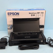 Epson WorkForce WF-110 Mobile Color Inkjet Printer Rechargeable Portable Black