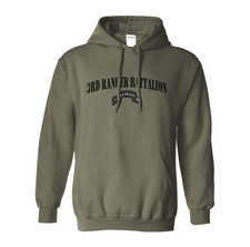US Army 3rd Ranger Battalion Subdued Hooded Sweatshirt Officially Licensed