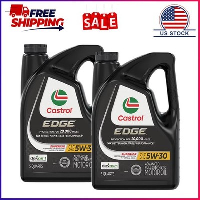 2 Pack, Castrol EDGE 5W-30 Advanced Full Synthetic Motor Oil, 5 Quarts