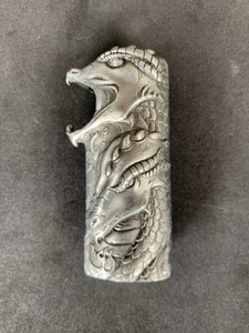 Dragon Cigarette Silver Tone Light Holder