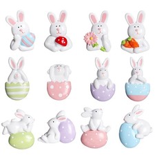 Fridge Magnet Stickers Easter Bunny Resin Decor for Kitchen and Party 4.5x3cm