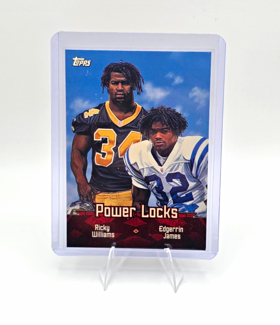 Topps 2000 Power Locks TC3 Ricky Williams Edgerrin James NFL Insert