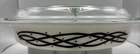 Vintage Pyrex Black & White Barbed Wire Promo W/ Stars Divided Casserole 1.5 Qt
