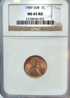 1909 VDB   NGC MS-65   Red   Satiny Gem with amazing luster   Lincoln Cent  #447
