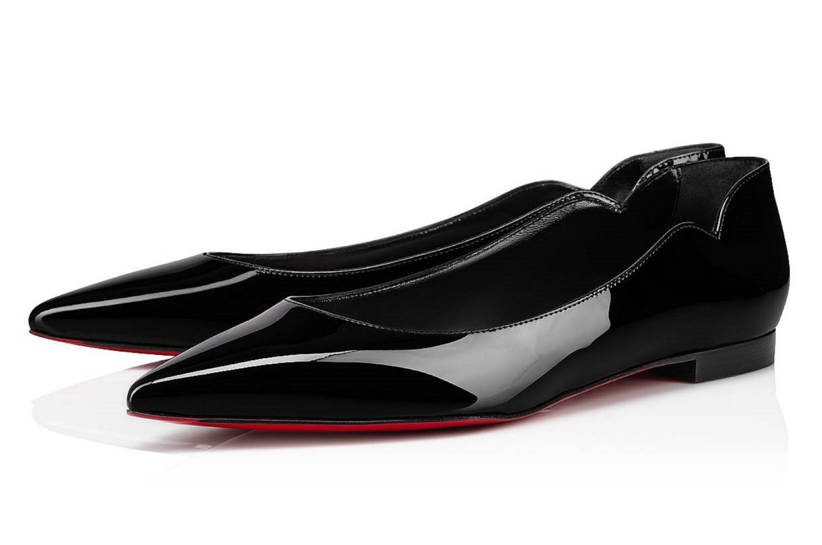 Christian Louboutin Hot Chickita ブラック Christian Louboutin Hot Chickita Flat Black Patent Leather Ballet