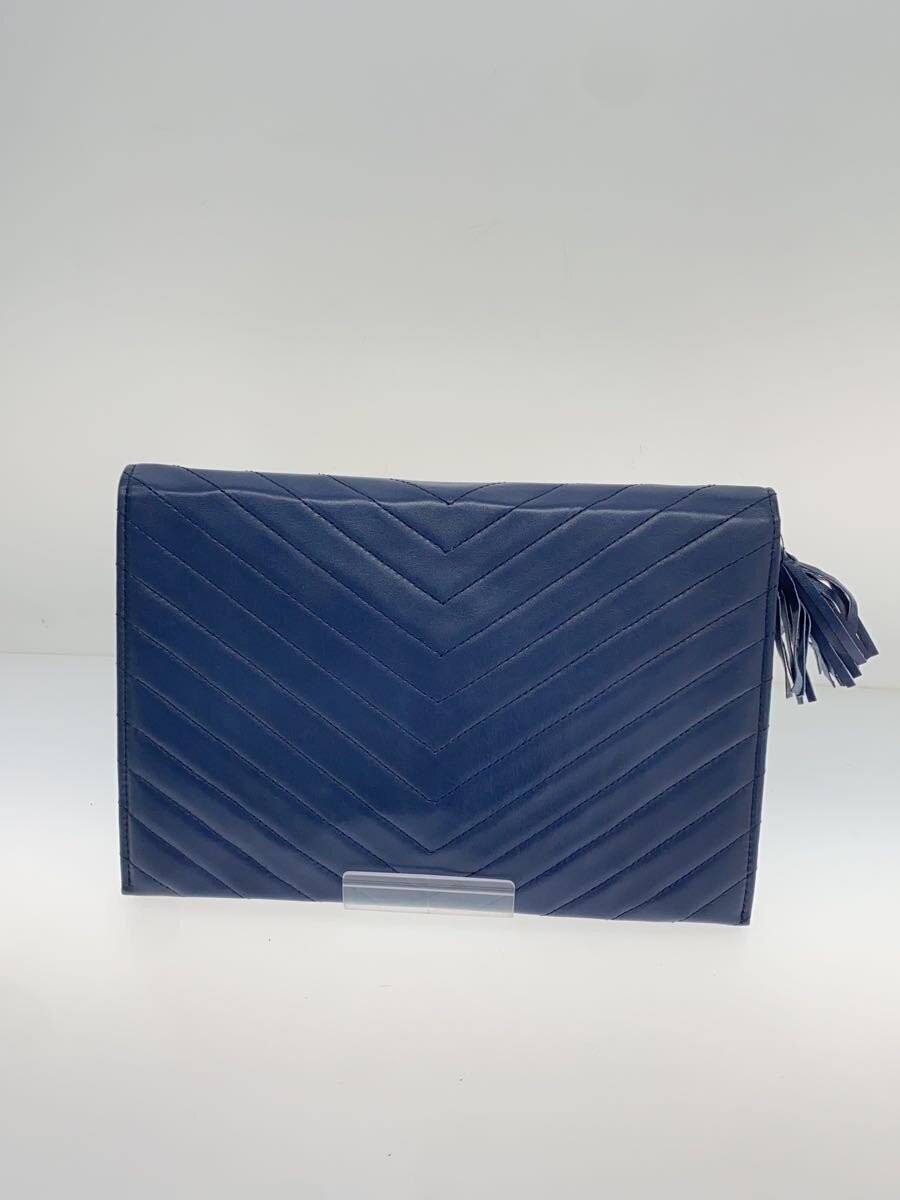 Borsa pochette Yves Saint Laurent in pelle navy usata