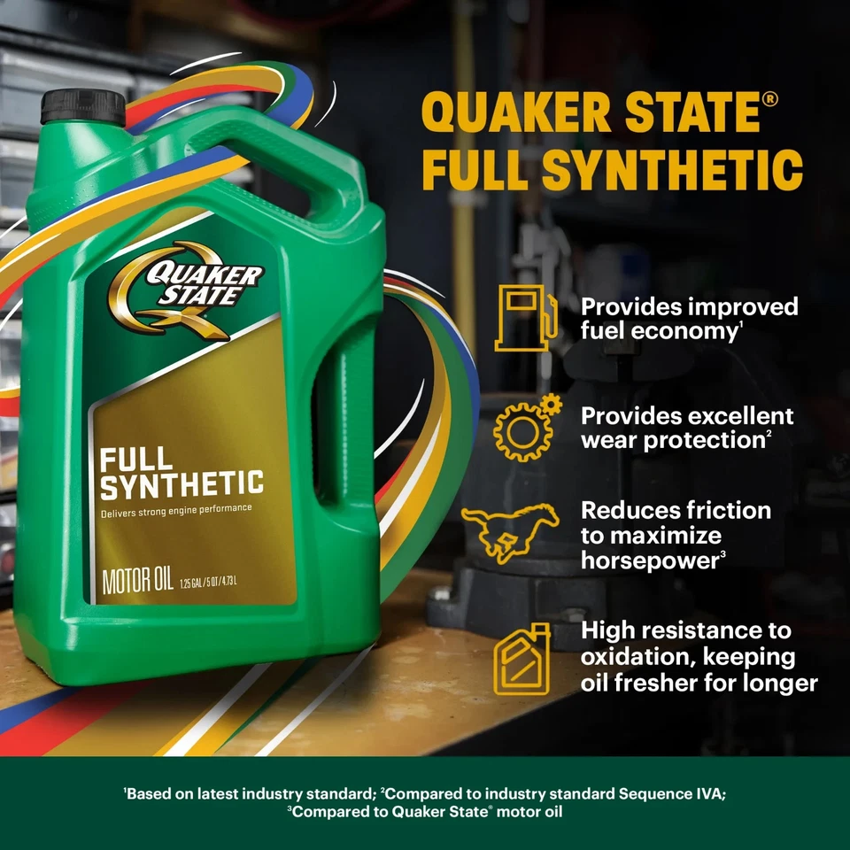 Aceite de motor Quaker State totalmente sintético 5W-20, paquete de 2 Foto 4 de 4