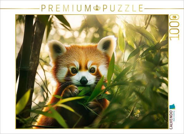 Calvendo Puzzle Red Panda - A Bamboo Meal In The Himalayas | 1000 Pieces, Finish-image