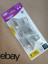 GU10 120v 35W Bright White Bulbs 3 Pack, Feit Electric New In Sealed Package