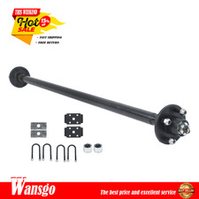 New For 2000lbs Trailer Axle 4 Lug-4 47.5 Hub Face Pitch With U-bolt Kit