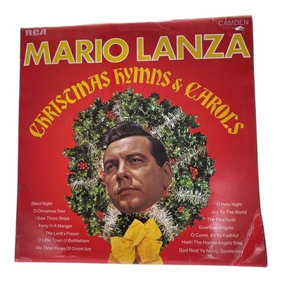 Mario Lanza Christmas Hymns & Carols LP RCA Camden Vinyl Record