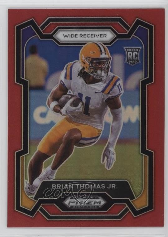 2024 Panini Prizm Draft Picks Red Prizm 222/299 Brian Thomas Jr #118 Rookie RC