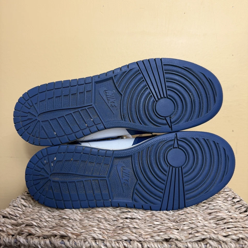 Nike Air Jordan 1 High Youth Size 6.5Y Women 8 575441 127 Storm Blue White Shoes - Image 4 of 4