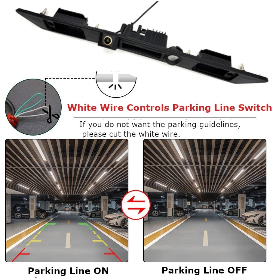 170° AHD 1080P For Audi A3 A4 A5 A6 A8 A6L A8L Avant Car Rear View Camera Trunk - Image 4 of 4