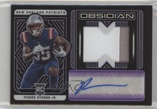 2022 Obsidian Rookie Jersey Electric Etch Purple /30 Pierre Strong Jr Auto 1kx5