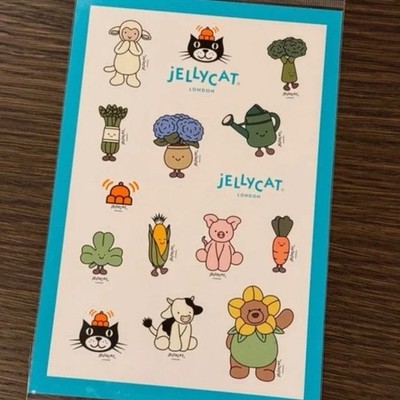 Jellycat London Stickerbogen mit Tier- & Pflanzenmotiven, mehrfarbig