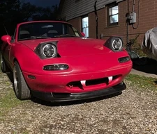 Universal Front Bumper Vampire Teeth Fang Red White ABS Car Decoration Trim 2pcs