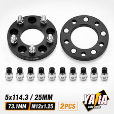 2pcs 25mm Non-hubcentric Wheel Spacers 5x114.3 70.5cb 12x20 2pcs 25mm Non-hubcentric Wheel Spacers 5x114.3 70.5cb 12x20