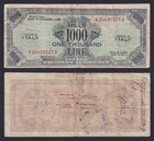 American Occupation In Italy 1000 Lire 1943A FALSO D'EPOCA BB/VF
