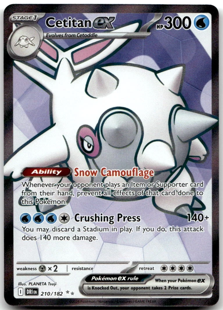 cetitan pokemon card price CGC PRISTINE 10 Illustration Rare (Graded Card) Phurion Sturdy Body This Pokemon receives 30 less damage from your opponents Pokemons attacks Cetitan Ex Pokmon TCG Cards
