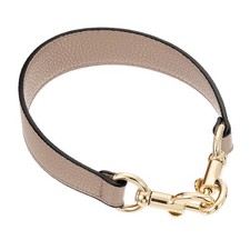 14.17 Inch PU Leather Short Bag Strap with Clasp, Tawny, Gold Buckle