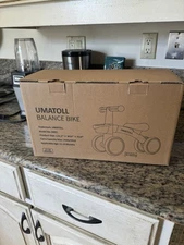 Umatoll Baby Balance Bike for 12-24 Months Toddler Black with Lighting B402