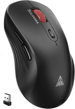 SM66 Silent Dual Mode 2.4Ghz Wireless Mouse with 2 Side Buttons, 4800 Dpi,Rechar