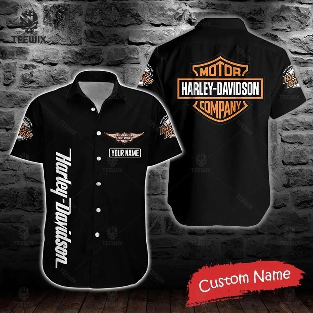 Personalized Harley Motor Davidsonn Racing Casual Shirt Button Down Unisex Adult