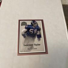 Lawrence Taylor New York Giants 2000 Fleer Greats of the Game Card