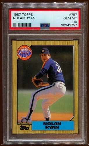 1987 Topps #757 Astros Nolan Ryan PSA 10 GEM MINT Hall of Famer!