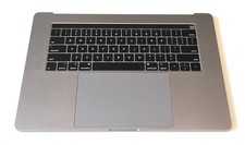 Apple MacBook Pro 15" A1990 2018 Palmrest Keyboard Battery Gray 661-10345 1219