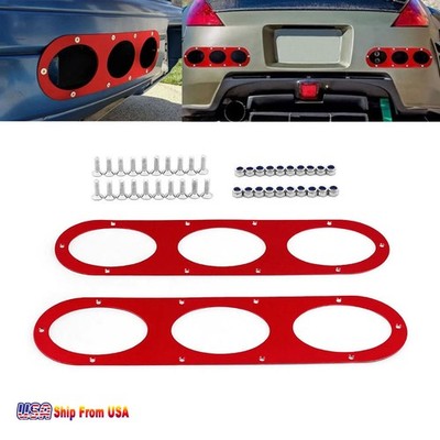 Red Universal Car Aluminium Alloy Rear Bumper Race Air Diversion Diffuser Panel