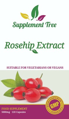 Rosehip 5000mg 120 Tablets - High Strength 250mg 20 1 Extract